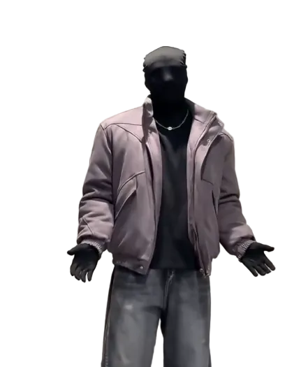 Suede stand-up collar short front shoulder cotton-padded jacket FE0701