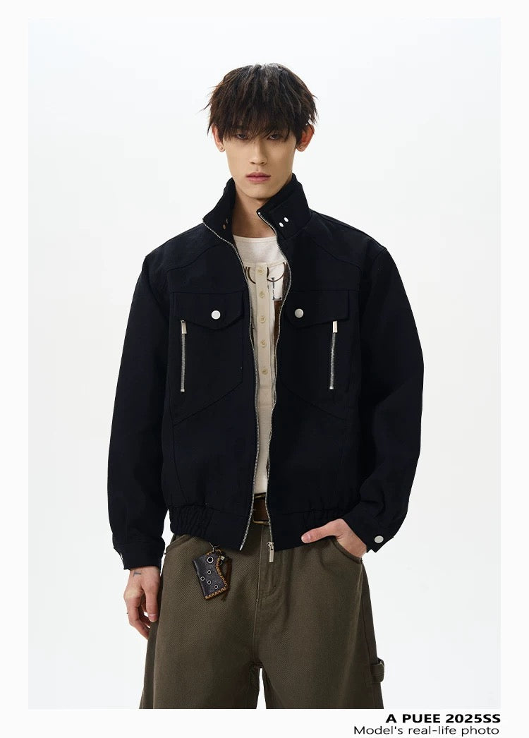 Men’s American Stand-Collar Jacket T0011