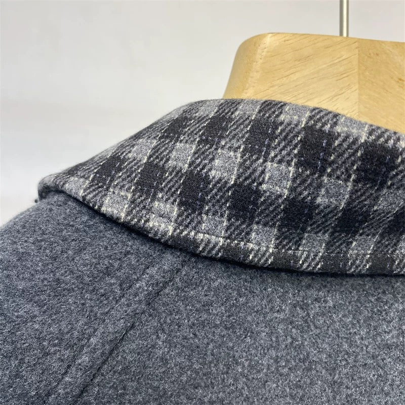 Chaqueta acolchada holgada de lana de oveja para hombre T0247