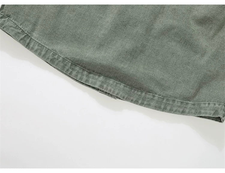 Men’s Vintage Distressed Denim Jacket – American Retro Streetwear Outerwear S0058