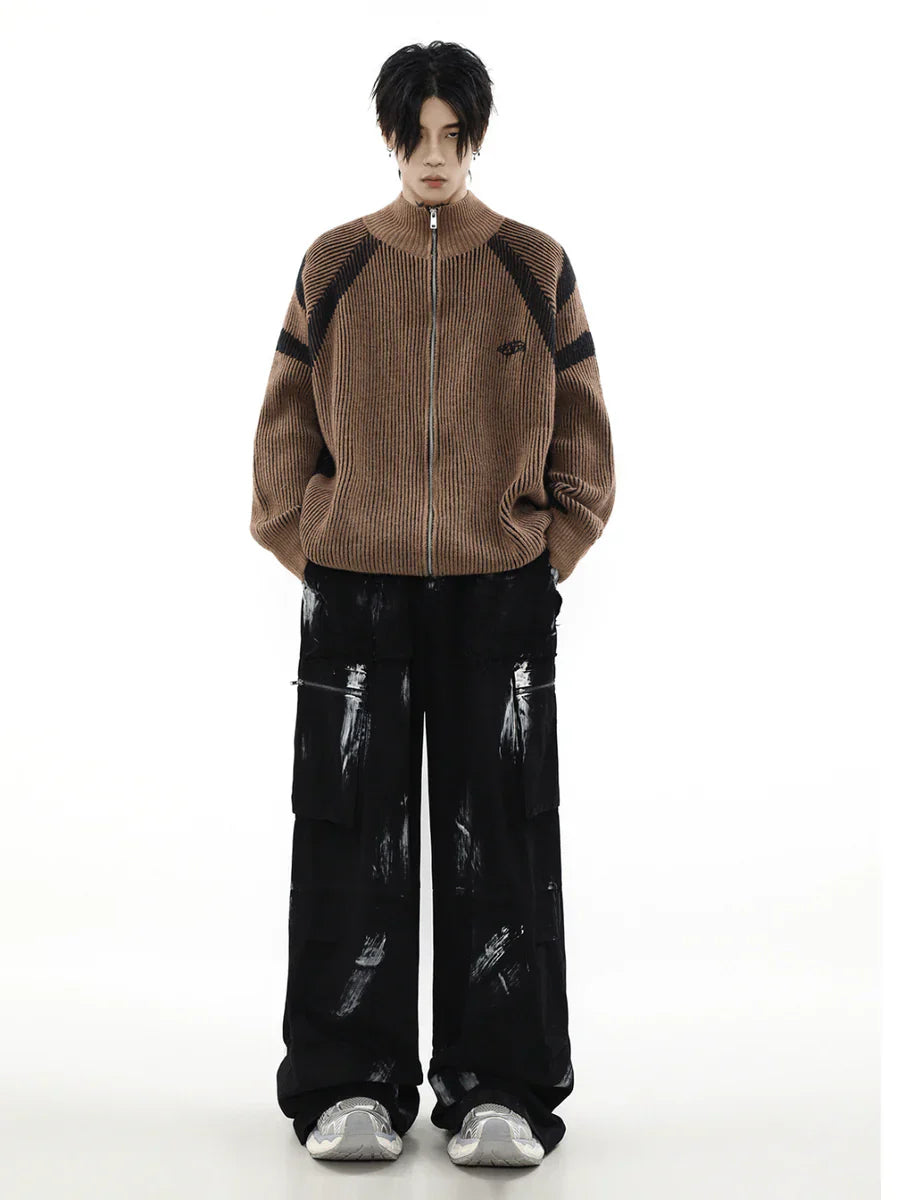 [MRNEARLY] STRIPED TURTLENECK SWEATER S0186