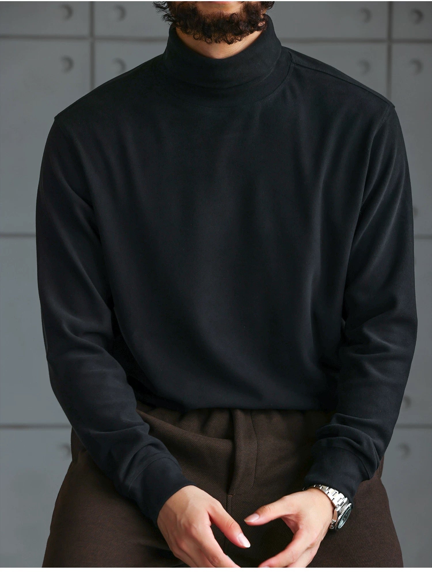 Men’s High Collar Long-Sleeve Tee S0020