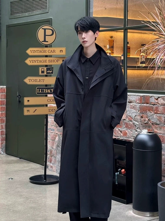 Men’s British Vintage Longline Trench Coat T0248