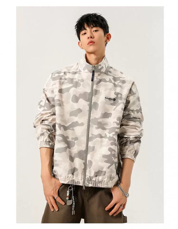 Men’s Japanese Minimalist Track Jacket – Casual Lightweight Streetwear Outerwear T0044