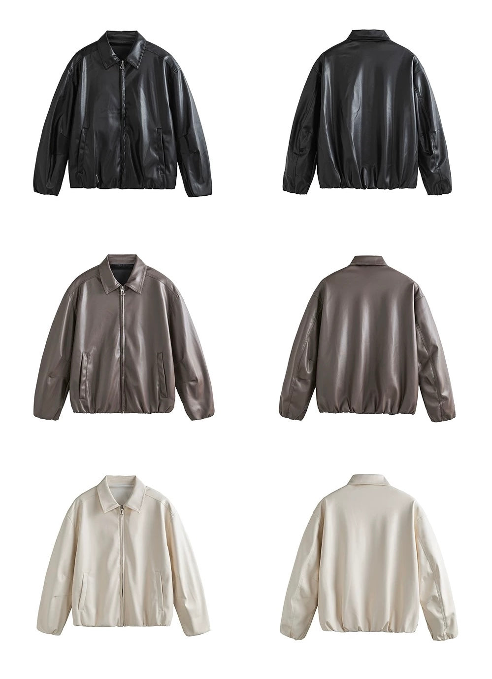 Men’s Vintage American PU Leather Jacket T0007