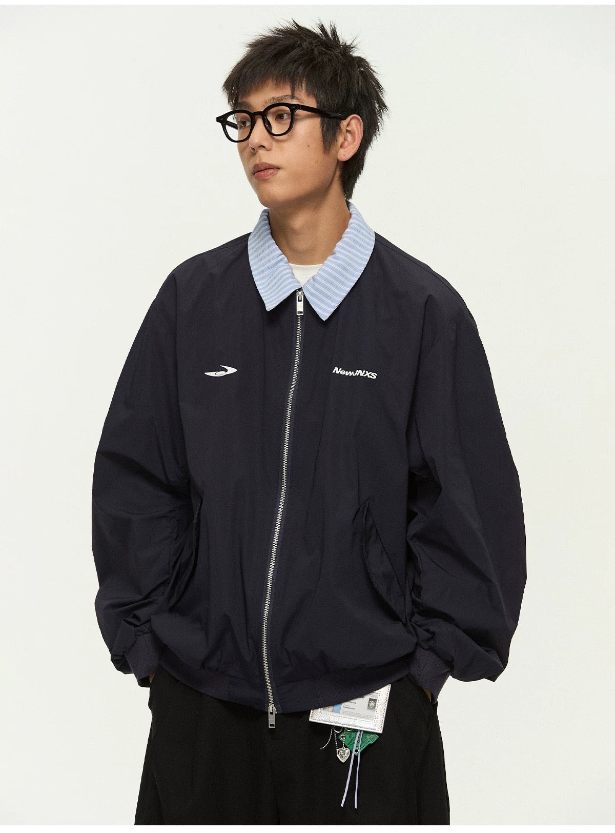 Chaqueta de béisbol vintage bordada con capas para hombre – Chaqueta bomber estilo streetwear retro T0075