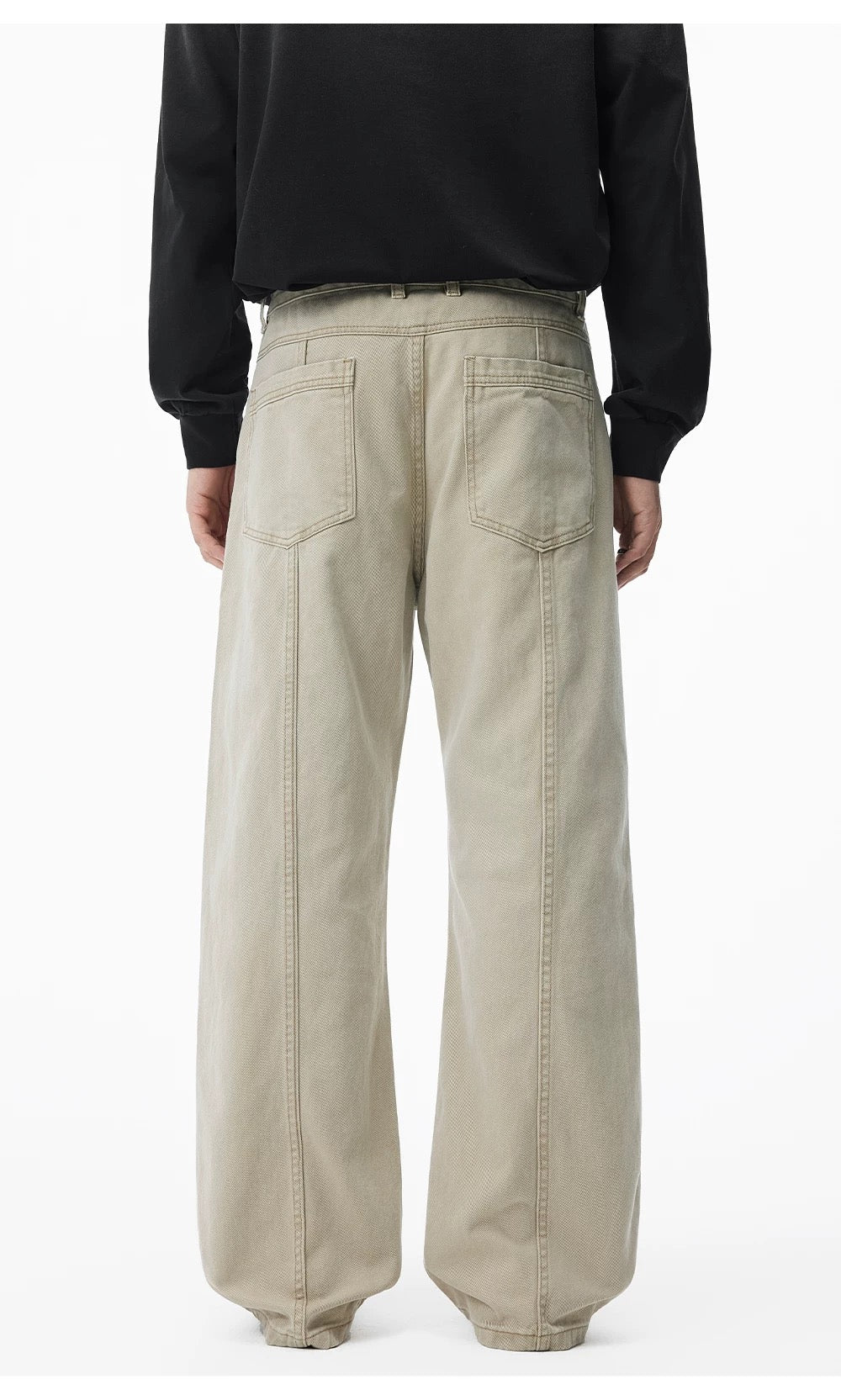 Men’s Vintage American Wide-Leg Denim Jeans B0012