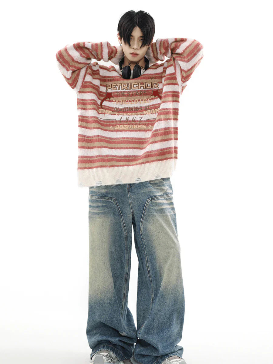 [MRNEARLY] ROUND NECK PULLOVER SWEATER S0185