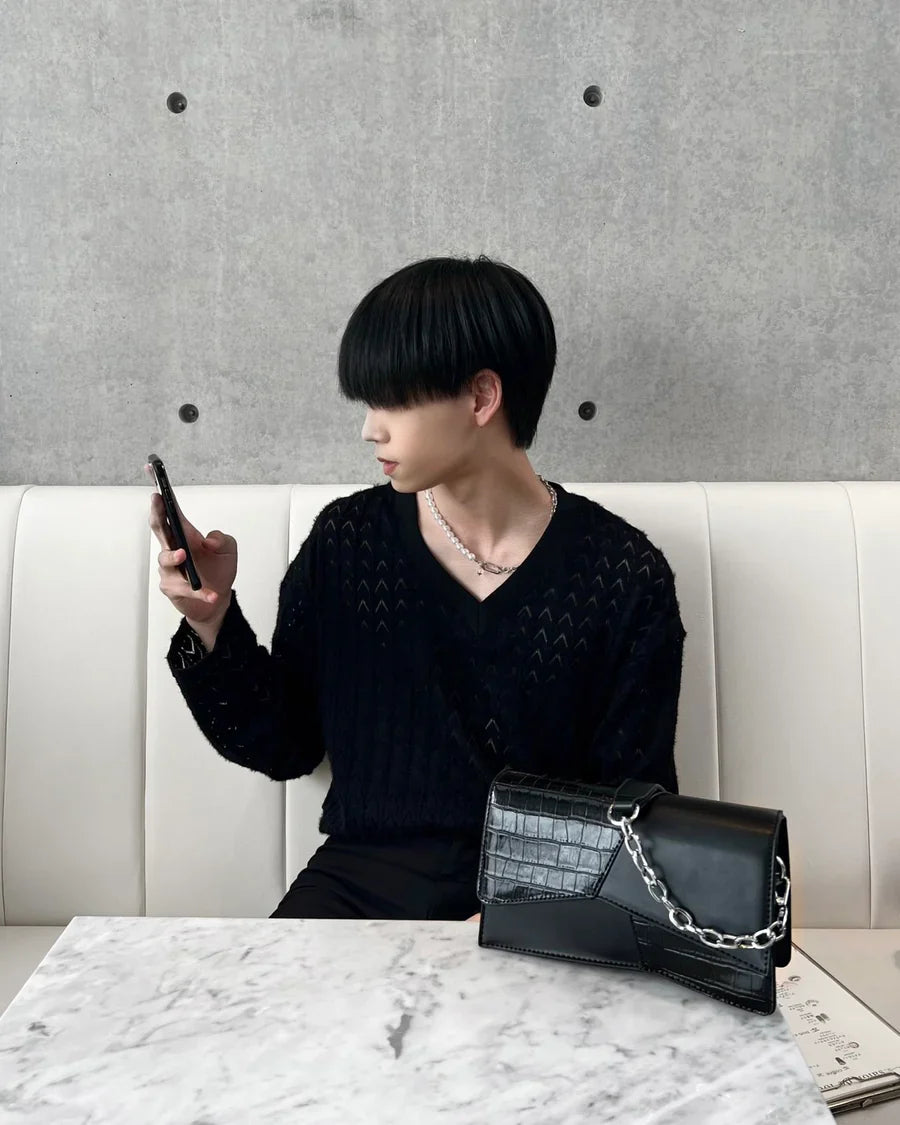 STEEL CHAIN NECKLACE & BRACELET A0026