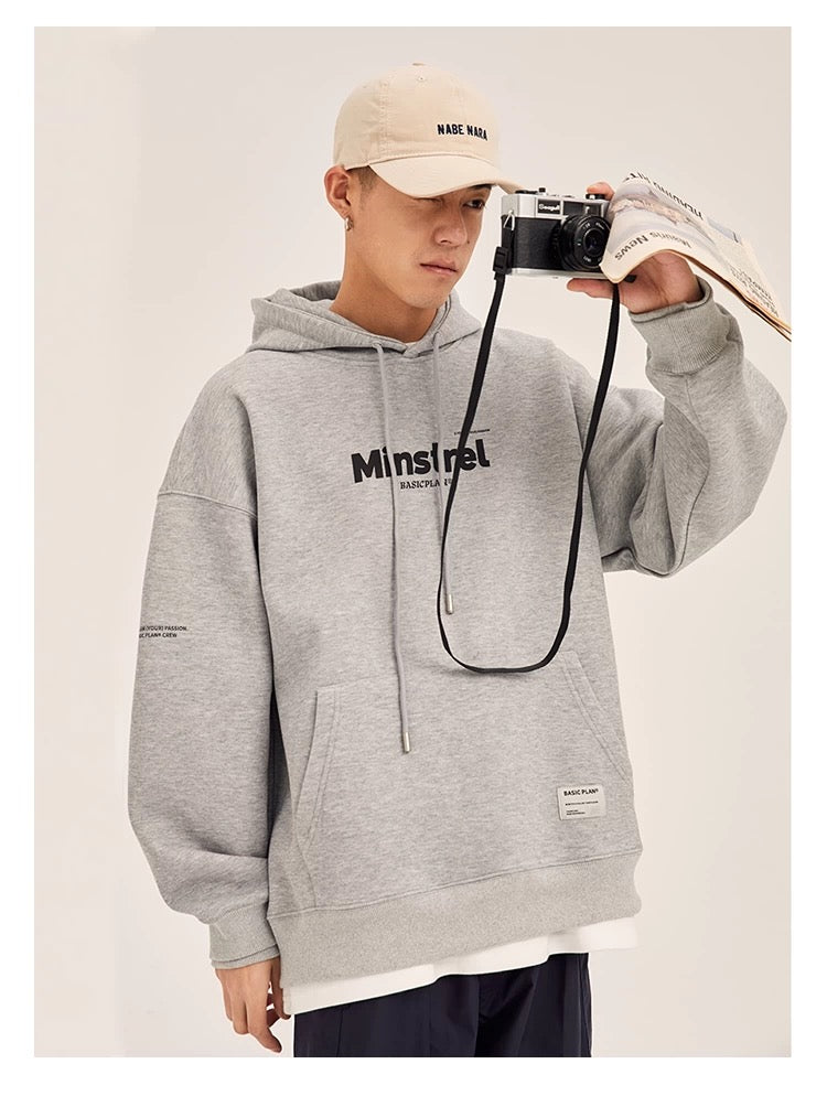 Men’s Vintage Hoodie – American Retro Heavyweight Pullover for Fall & Winter S0050