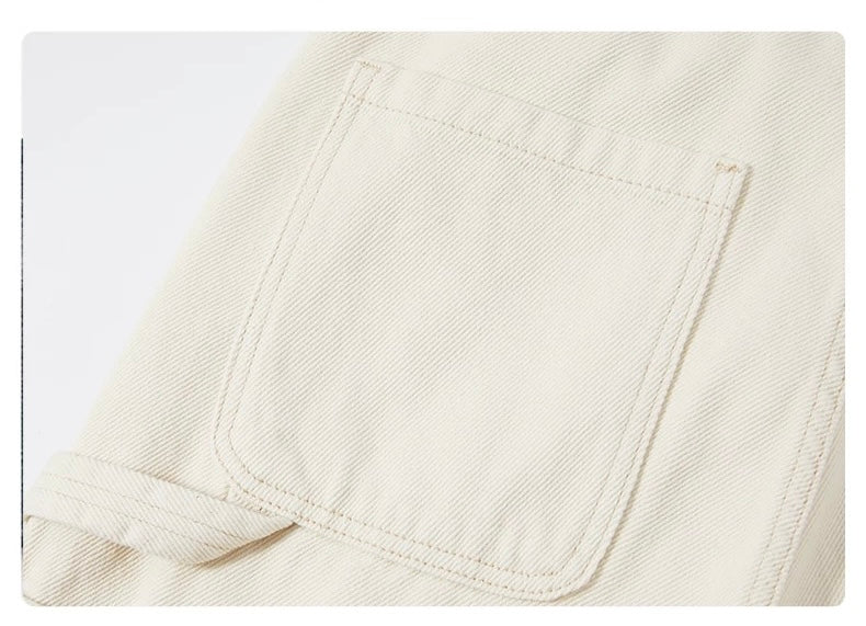 Men’s Off-White Retro Denim Cargo Pants – American Vintage Workwear Style B0075