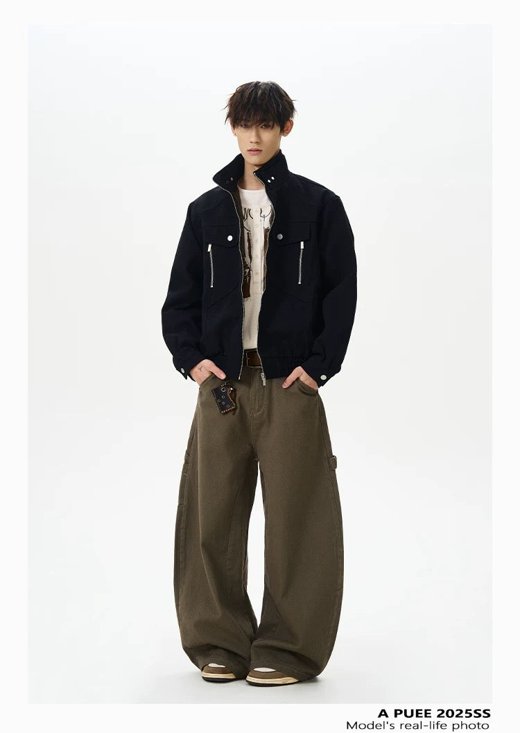 Men’s American Stand-Collar Jacket T0011