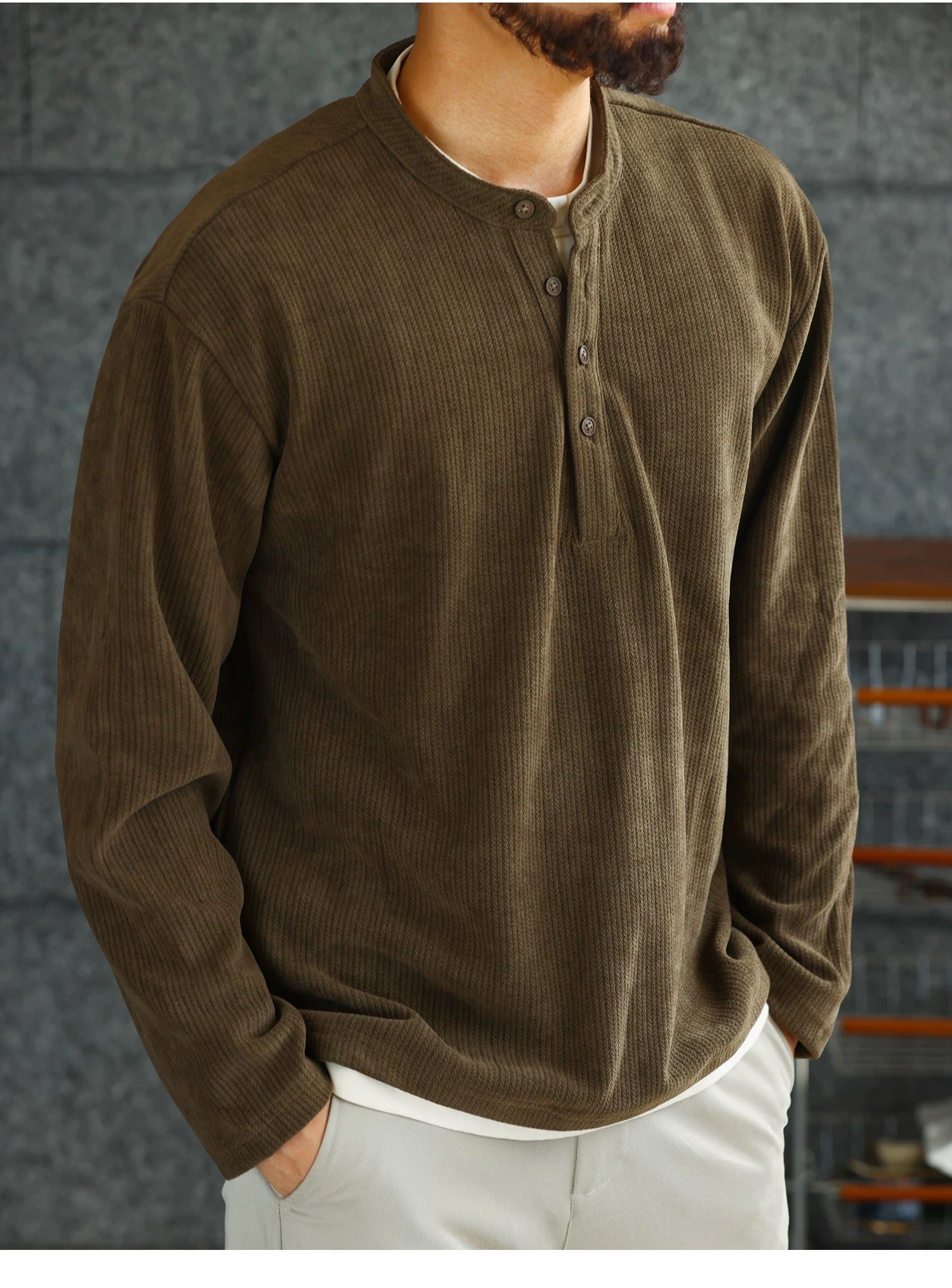 Men’s Classic Henley Tee S0021