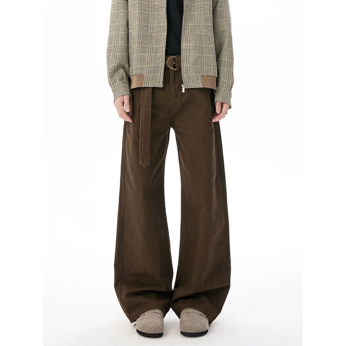 Men’s Vintage Clean Fit Cargo Pants – Loose Straight Utility Street Trousers B0067