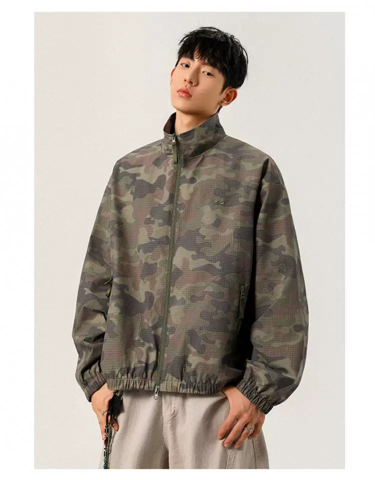 Men’s Japanese Minimalist Track Jacket – Casual Lightweight Streetwear Outerwear T0044