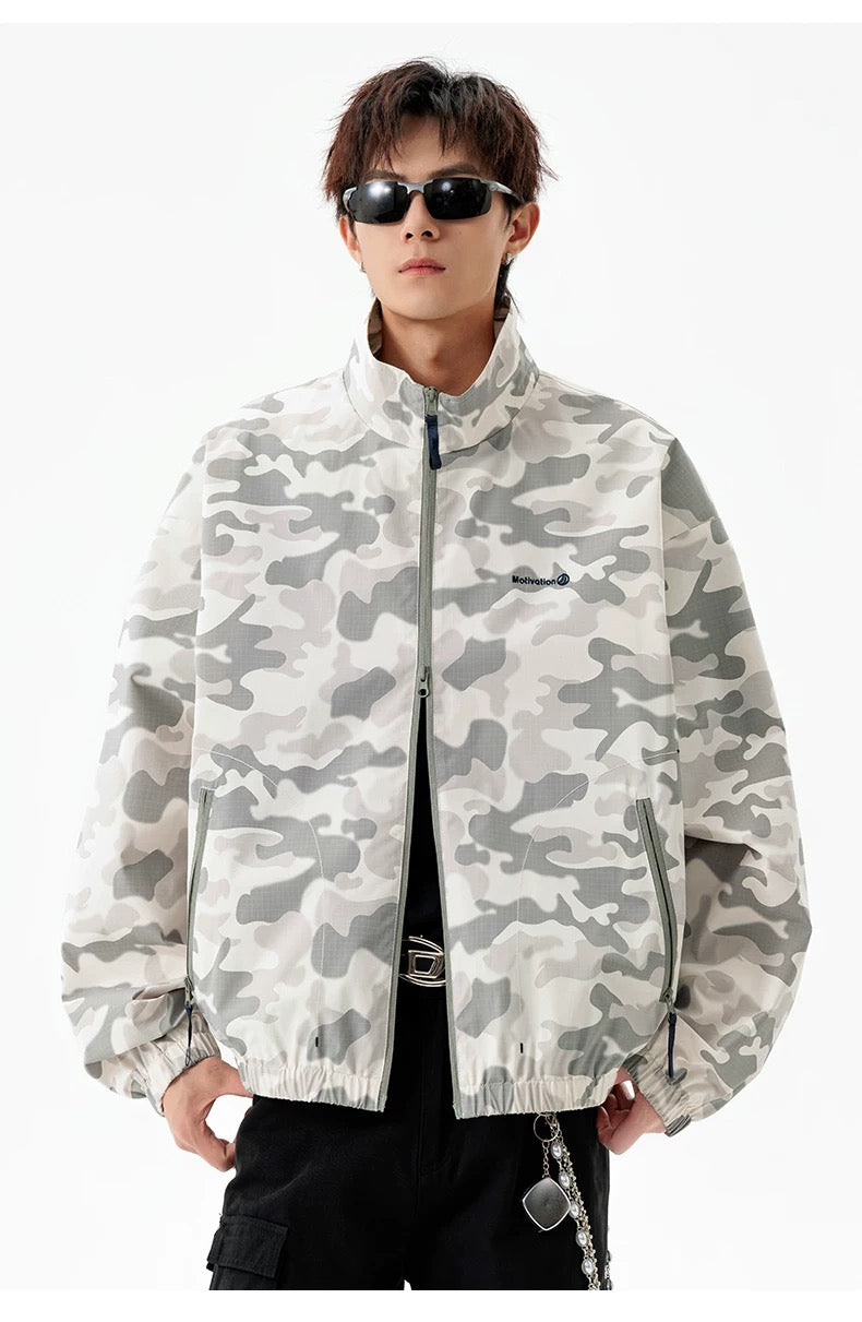 Men’s Japanese Minimalist Track Jacket – Casual Lightweight Streetwear Outerwear T0044