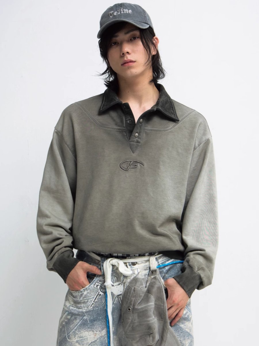 [PEOPLESTYLE] Polo Neck Sweatshirt S0213