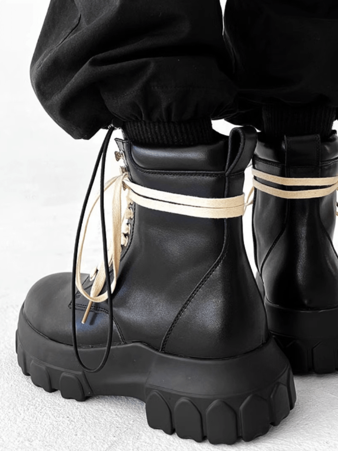 British style leather zipper shoes S043