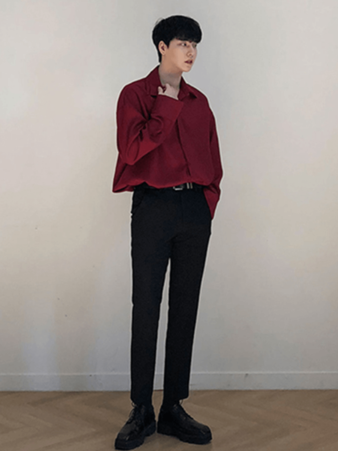 [DAVID&ME] Handsome Ice Silk Shirt J0121