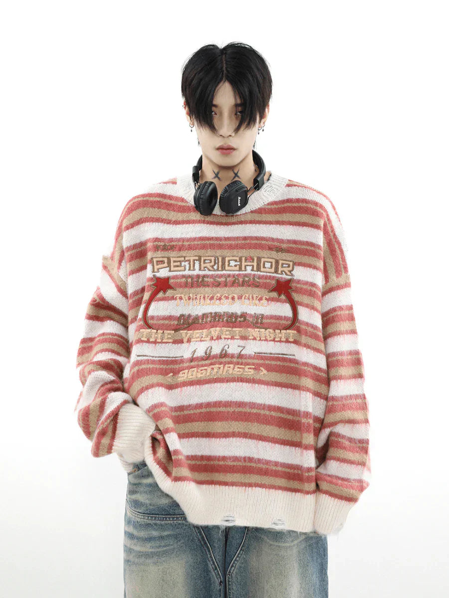 [MRNEARLY] ROUND NECK PULLOVER SWEATER S0185