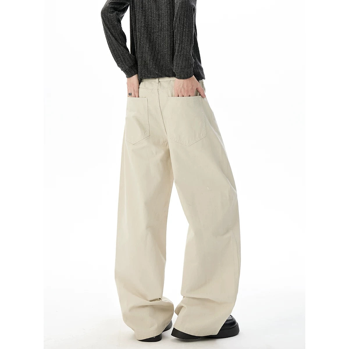 Men’s Vintage Clean Fit Cargo Pants – Loose Straight Utility Street Trousers B0067