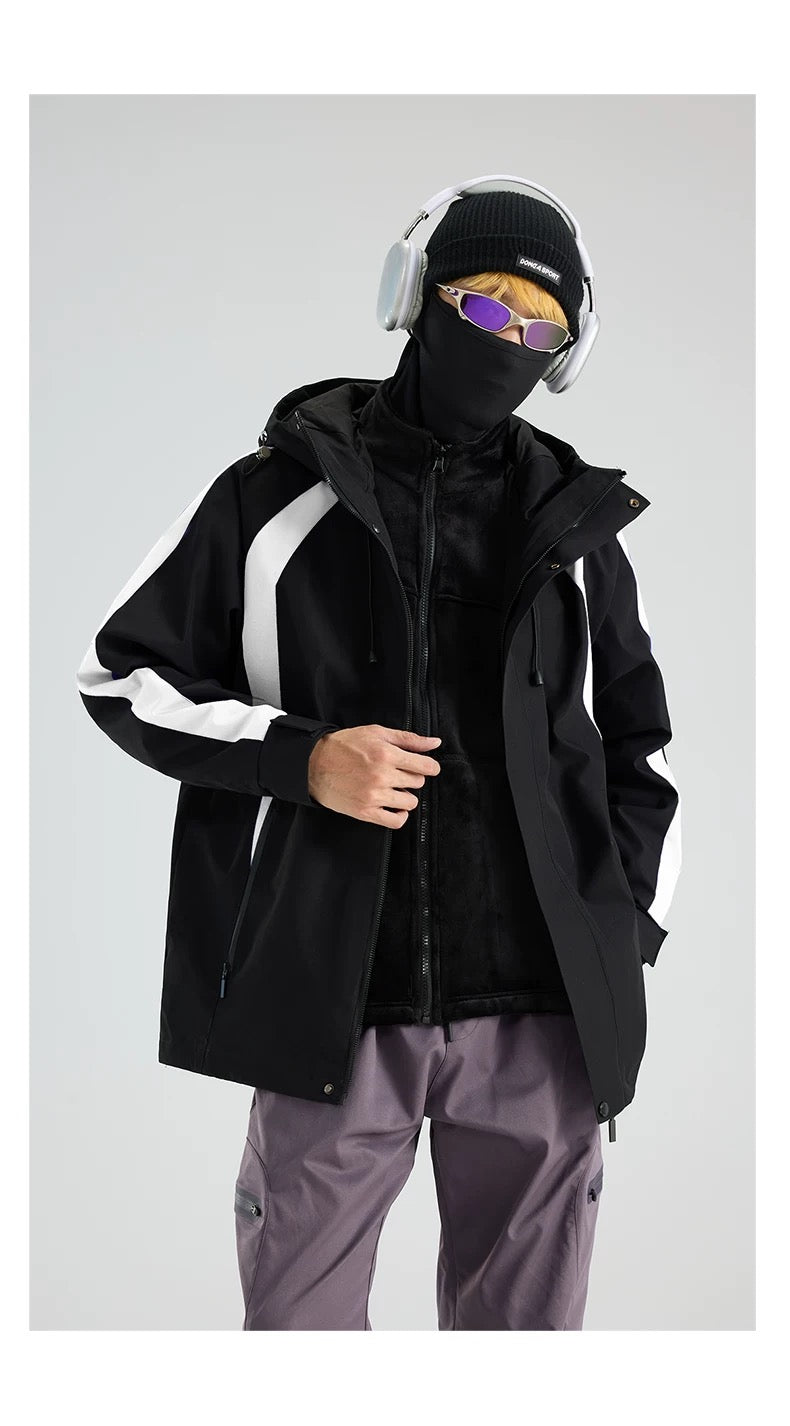 Men’s & Women’s 3-in-1 Outdoor Jacket – Waterproof Windproof Couple Shell Coat T0041