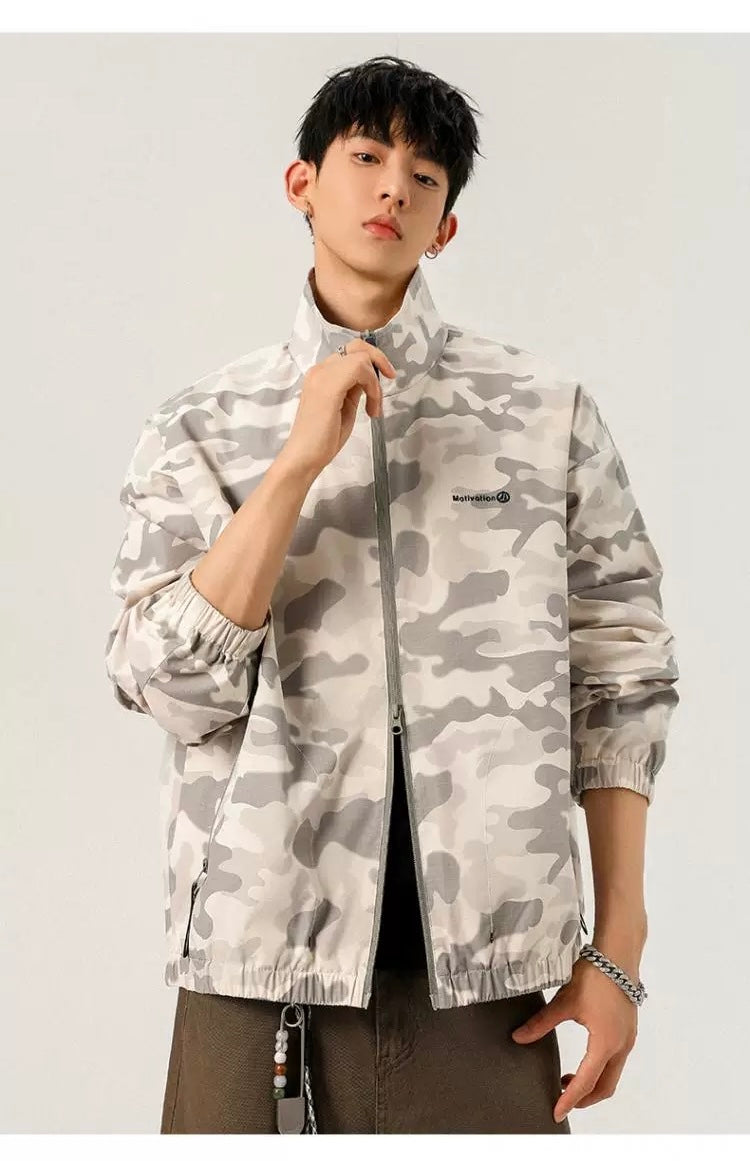 Men’s Japanese Minimalist Track Jacket – Casual Lightweight Streetwear Outerwear T0044