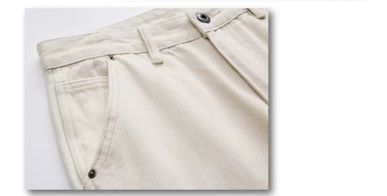 Men’s Off-White Retro Denim Cargo Pants – American Vintage Workwear Style B0075