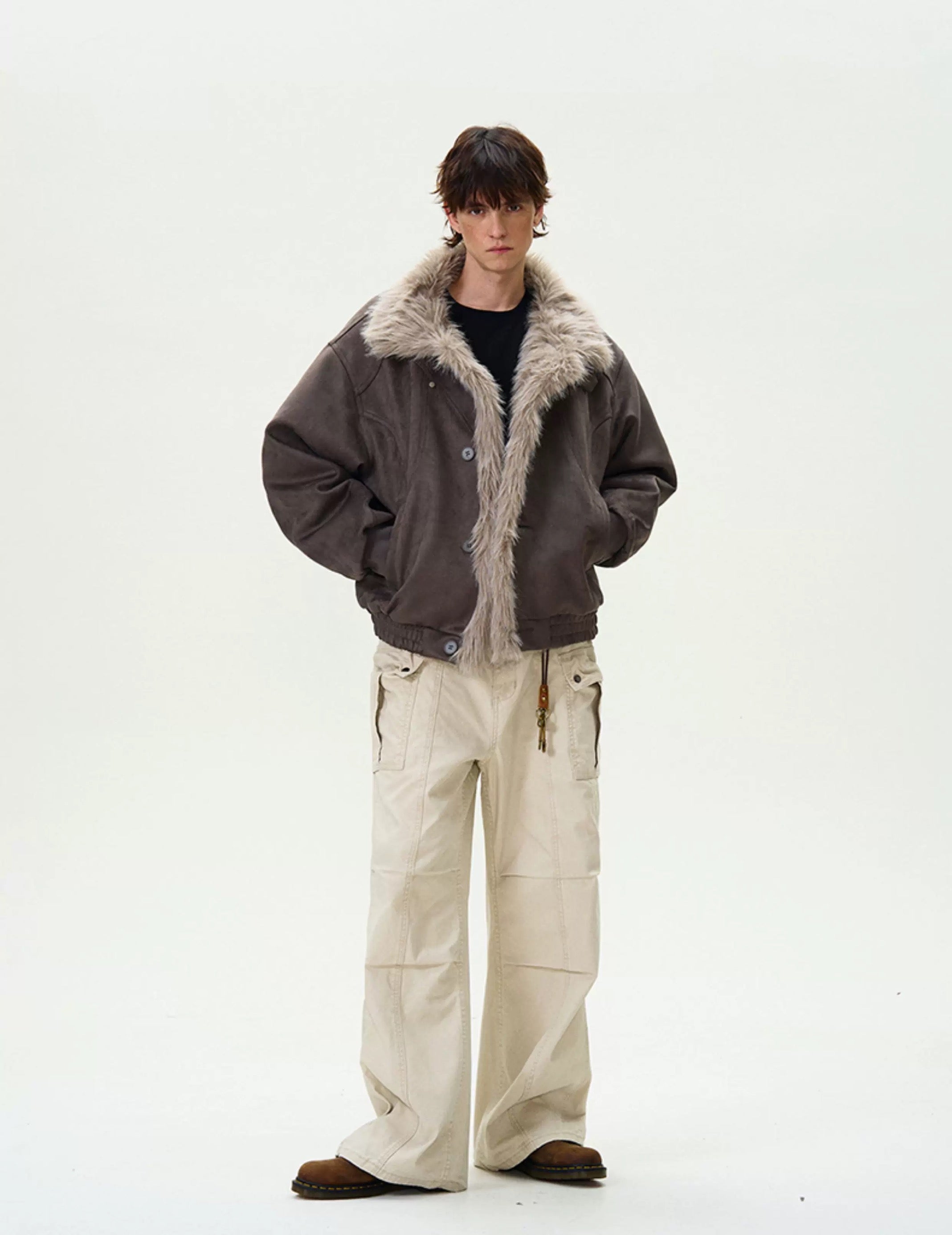 Men’s Vintage Washed Thick Padded Jacket – American Retro Winter Street Coat T0150