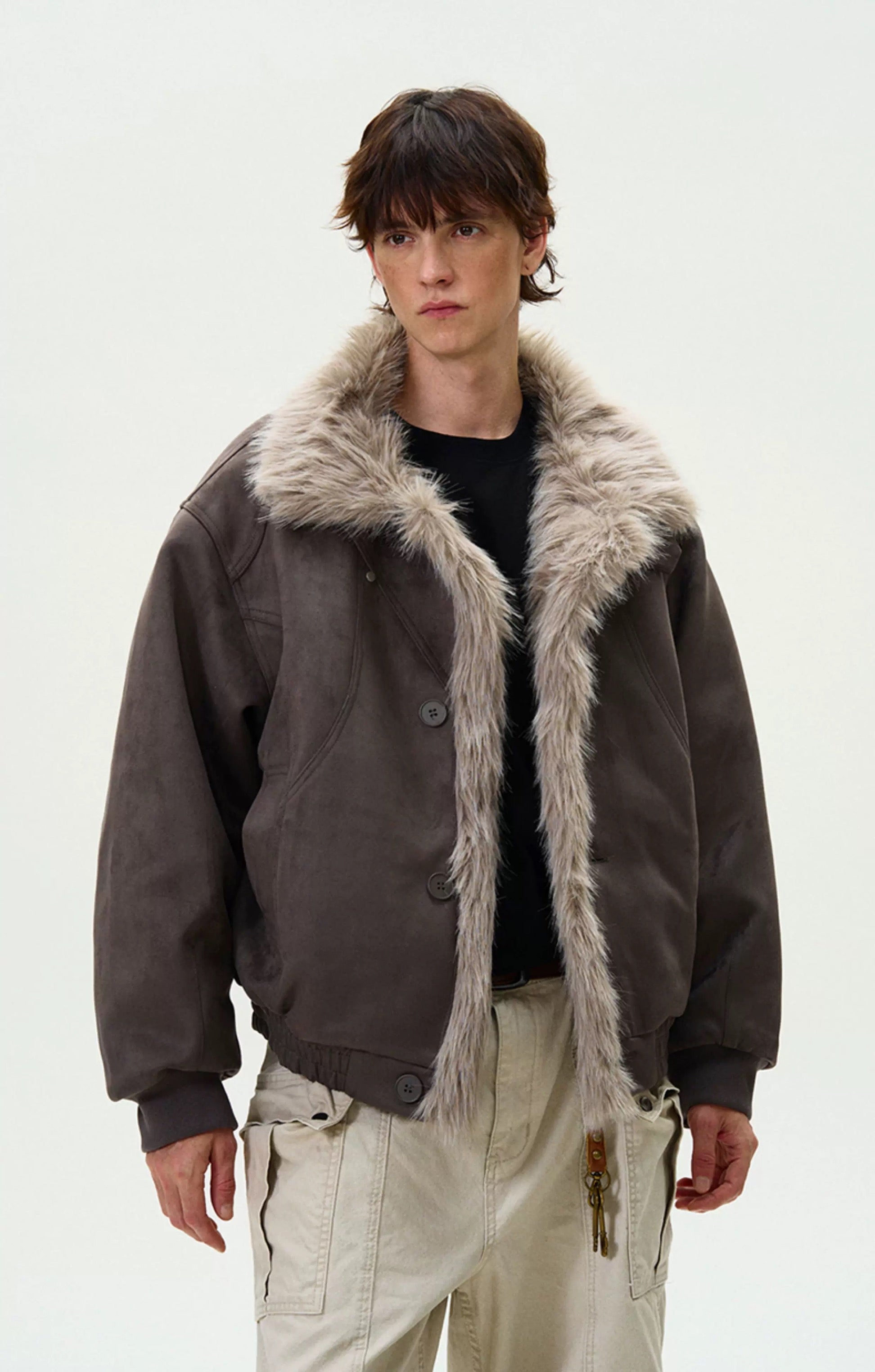 Men’s Vintage Washed Thick Padded Jacket – American Retro Winter Street Coat T0150