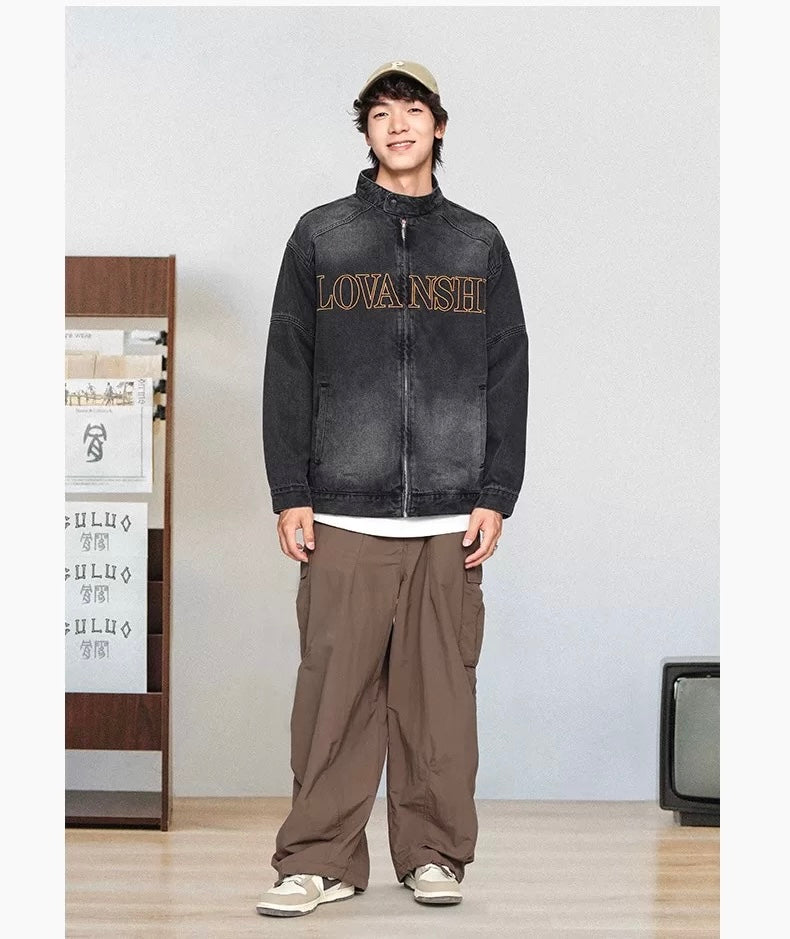 American Utility Work Jacket – Vintage Streetwear Cotton Coat for Men T0031