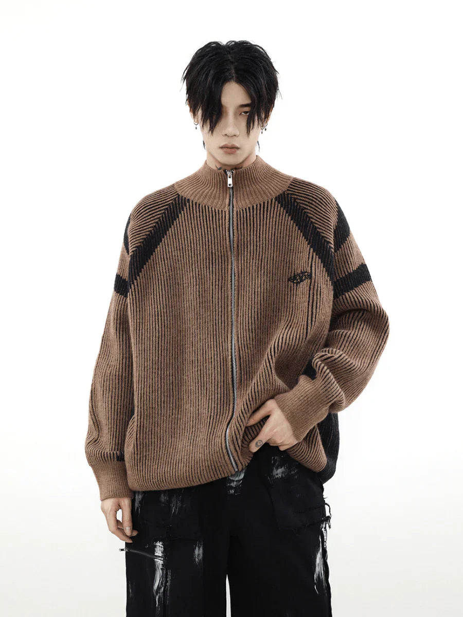 [MRNEARLY] STRIPED TURTLENECK SWEATER S0186