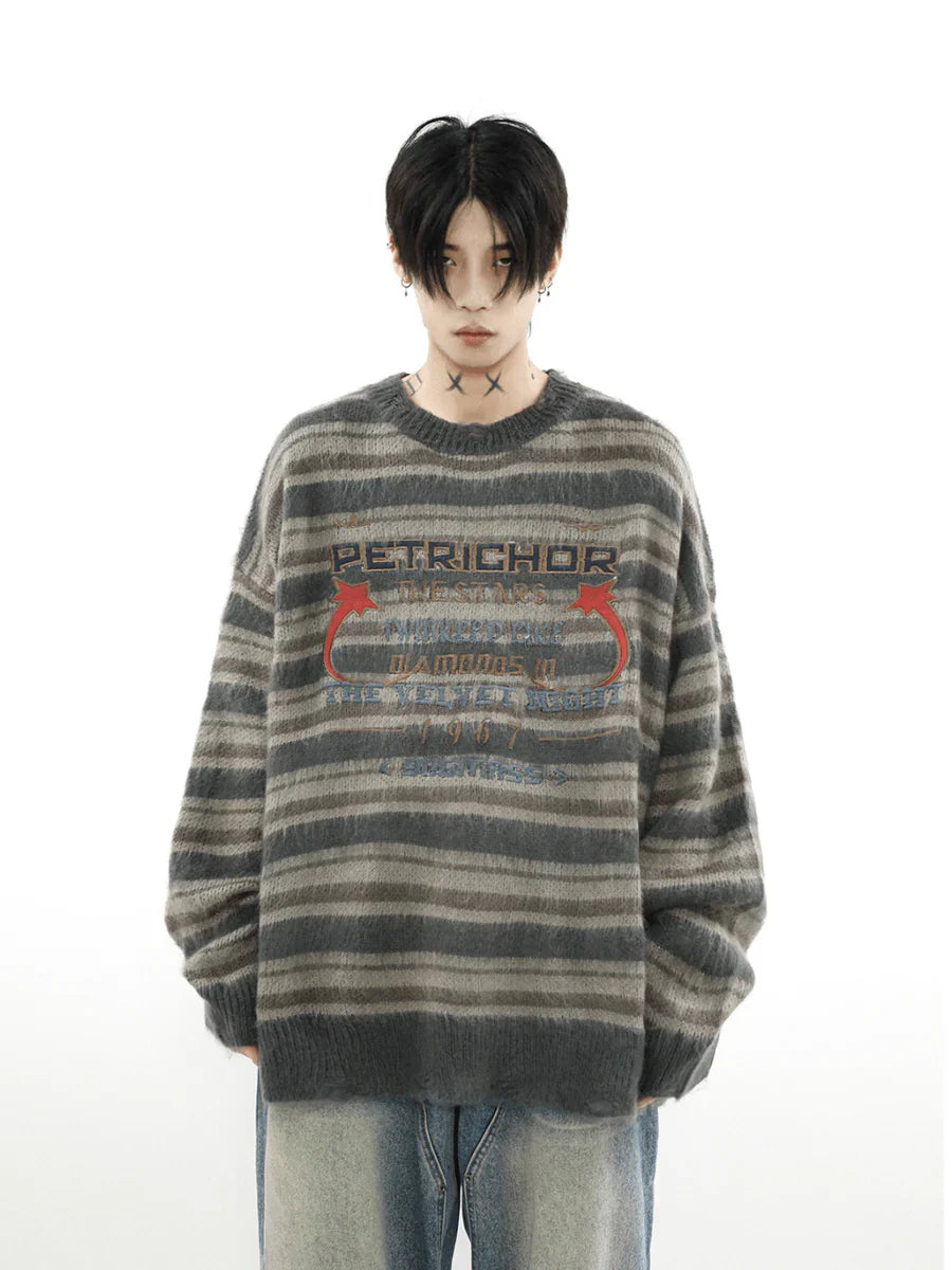 [MRNEARLY] ROUND NECK PULLOVER SWEATER S0185