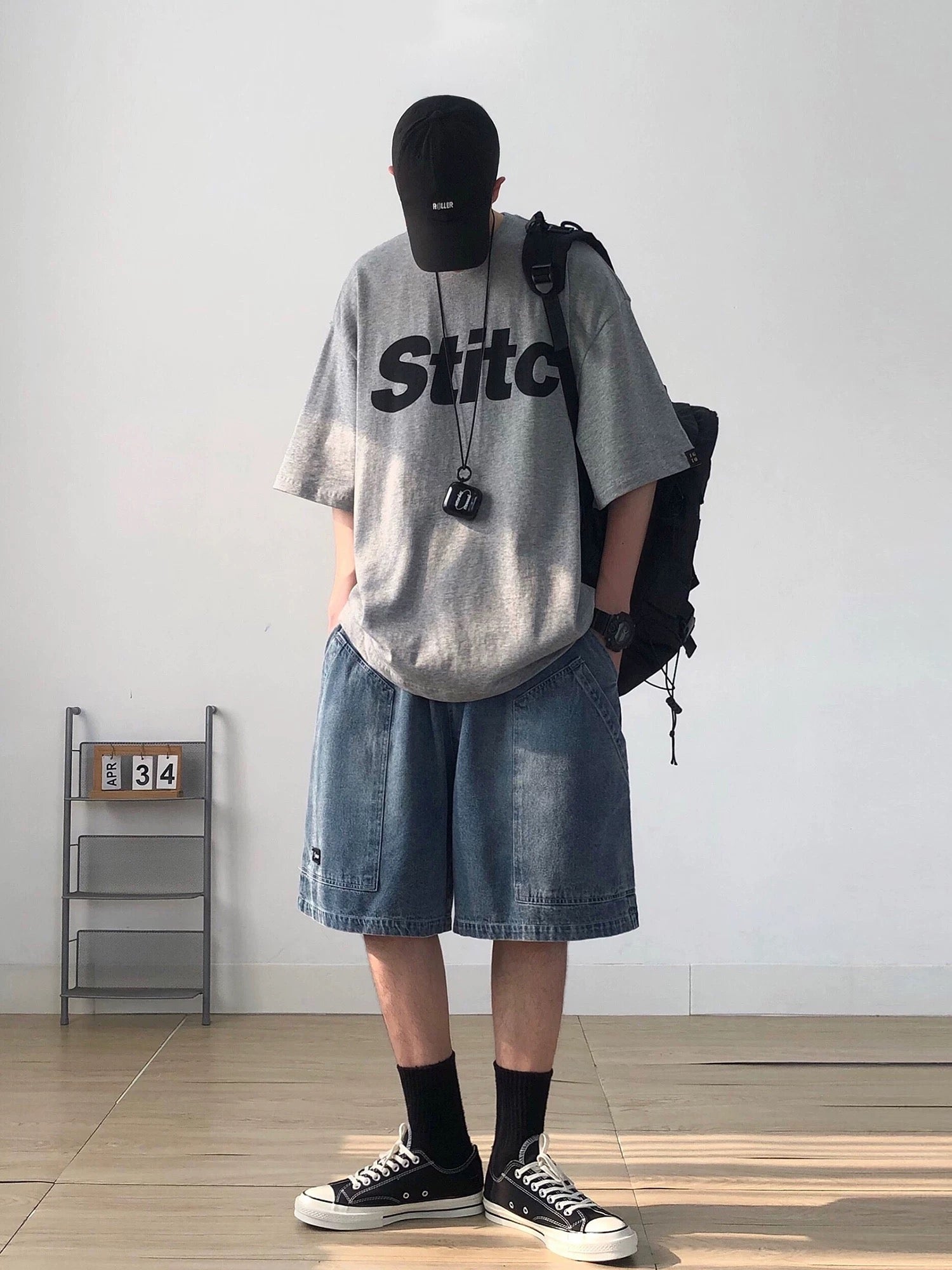 Heavyweight 300g Cotton T-Shirt, Oversized Men's Short Sleeve with Print, Summer Streetwear Fashion T0005