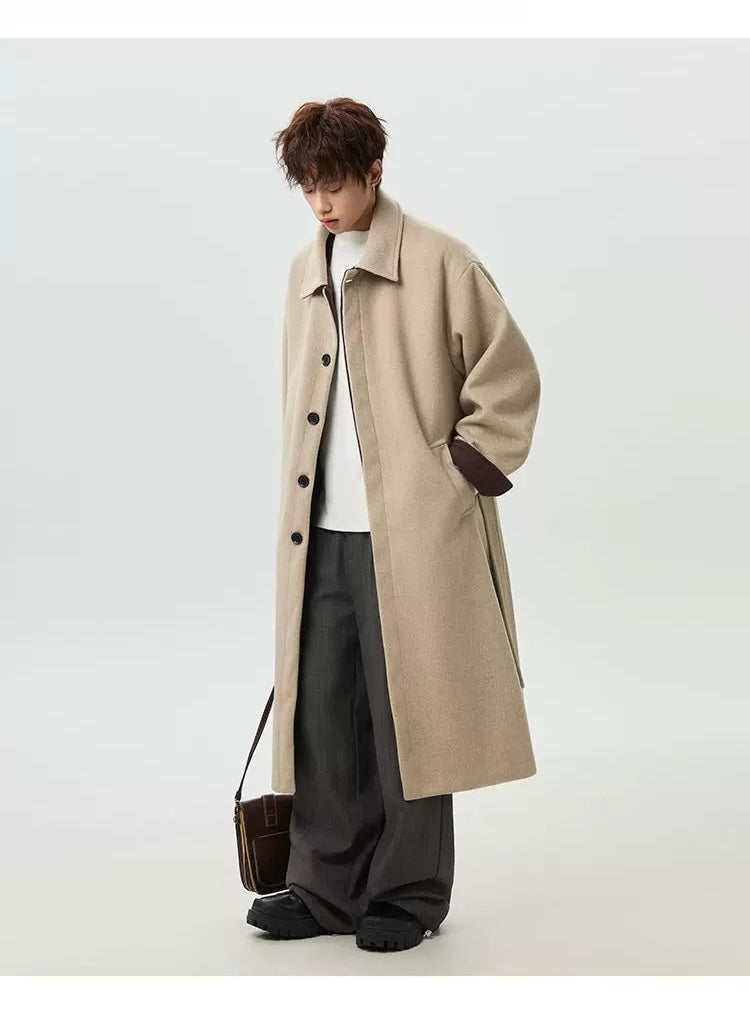 Abrigo de lana de oveja premium para hombre T0250