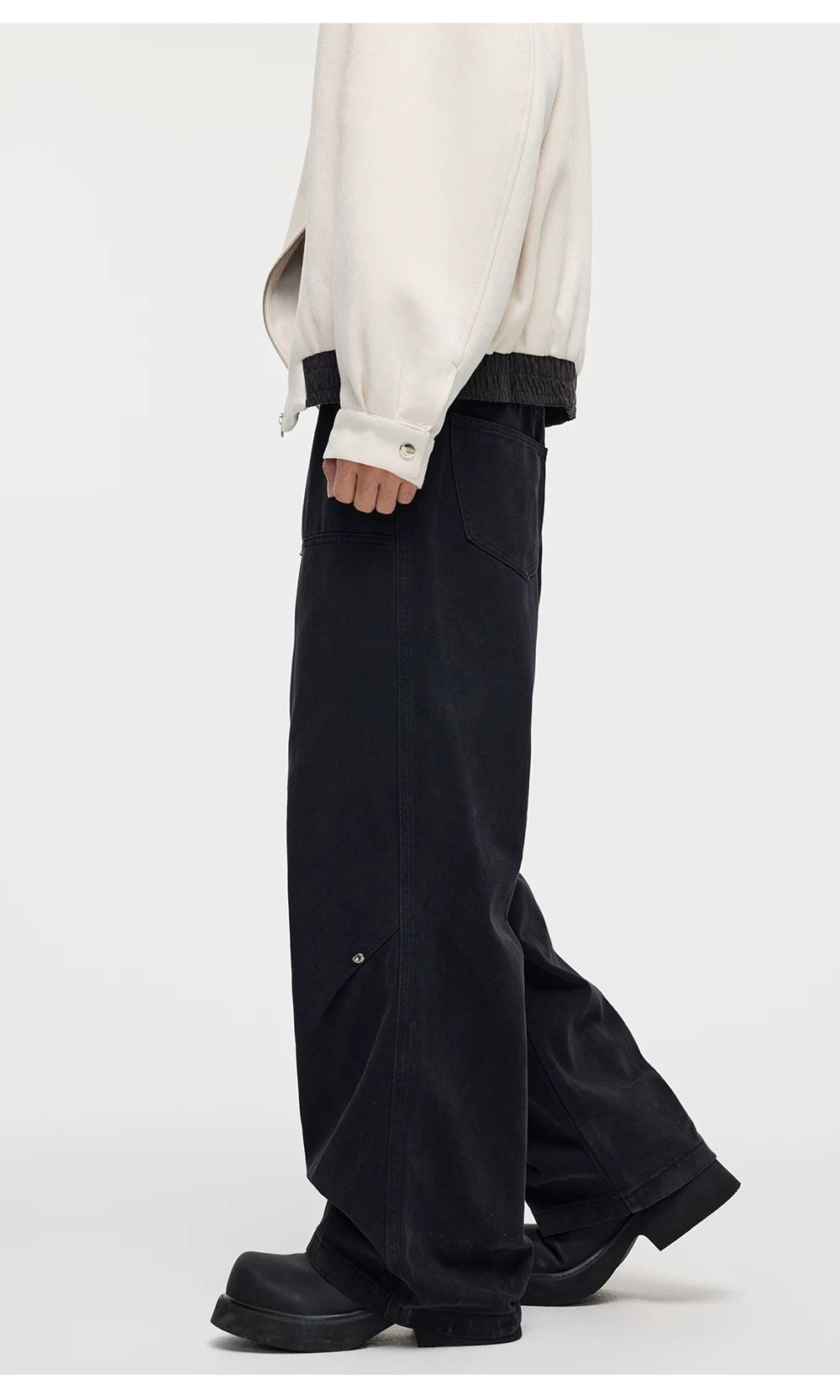 Men’s Vintage American Wide-Leg Denim Jeans B0014