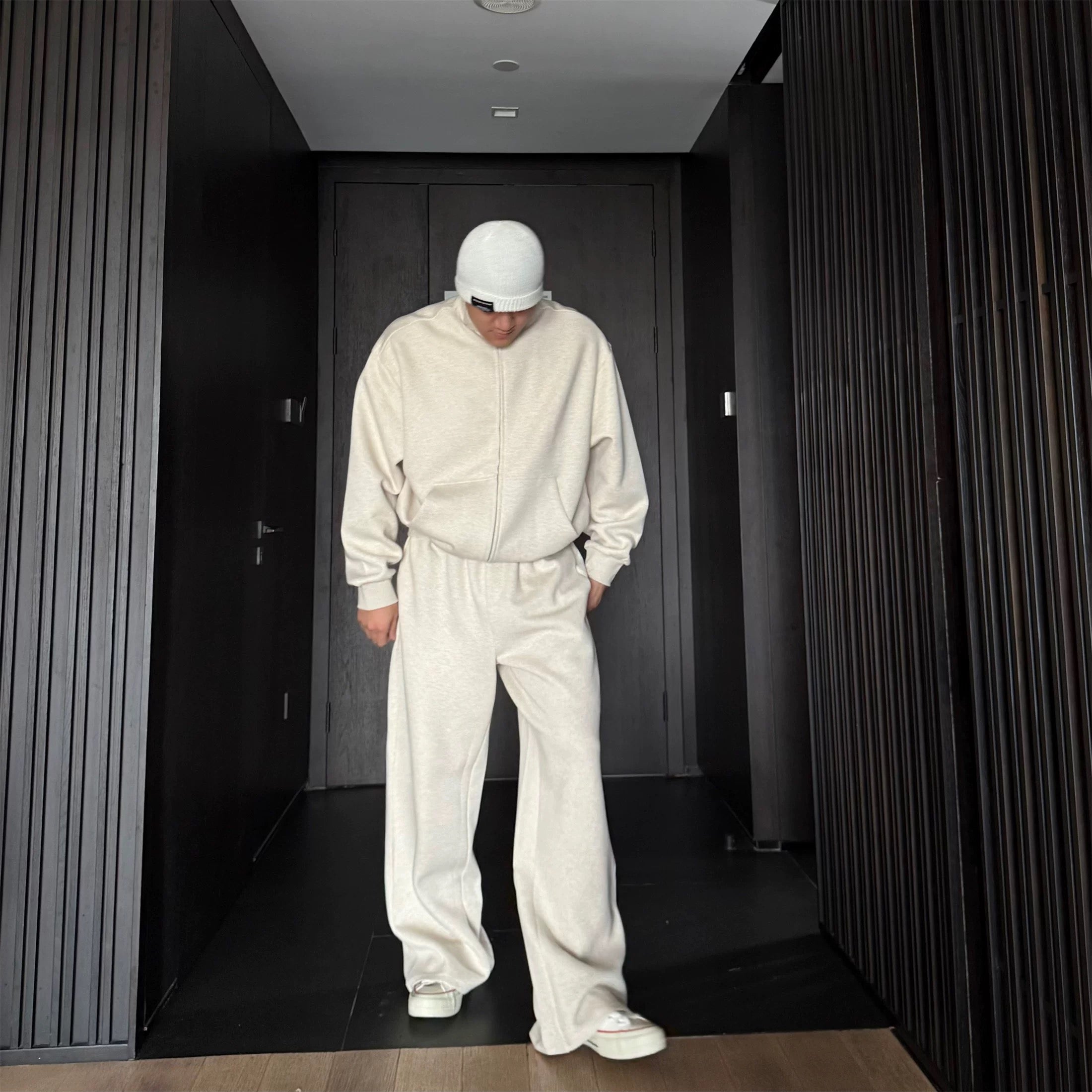 Conjunto deportivo informal para hombre: sudadera extragrande y pantalón ancho T0052