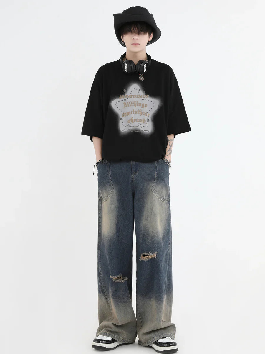 AMERICAN CUT WASH JEANS B0112