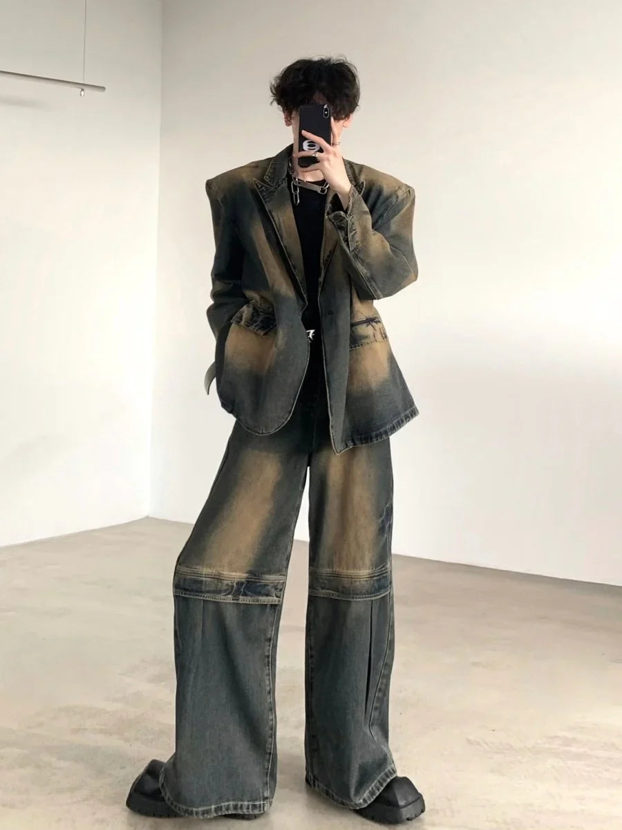 [AUTUMNWIND] DENIM JACKET + BOTTOMS T0122