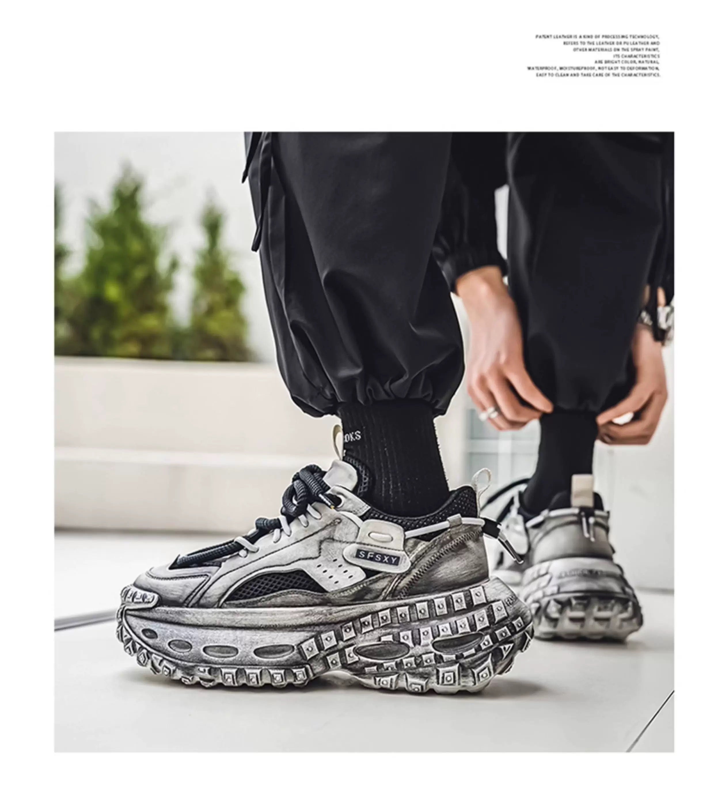 Zapatillas deportivas gruesas para hombre, zapatos de plataforma con suela de neumático, estilo urbano, informales, para correr, 2025