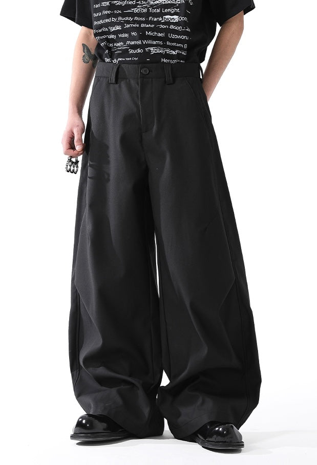 DRAPED PLEAT WIDE TROUSERS B0158