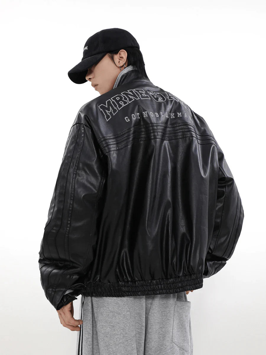 [MRNEARLY] WIND BIKER LEATHER JACKET T0094