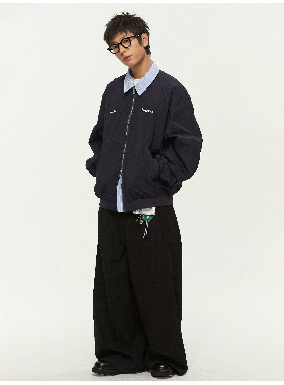 Chaqueta de béisbol vintage bordada con capas para hombre – Chaqueta bomber estilo streetwear retro T0075