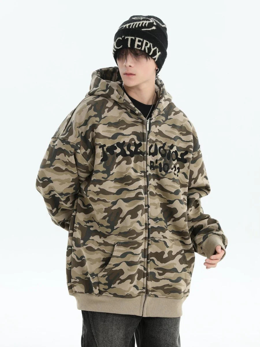 [INSstudios] FULL PRINT CAMOUFLAGE JACKET T0095
