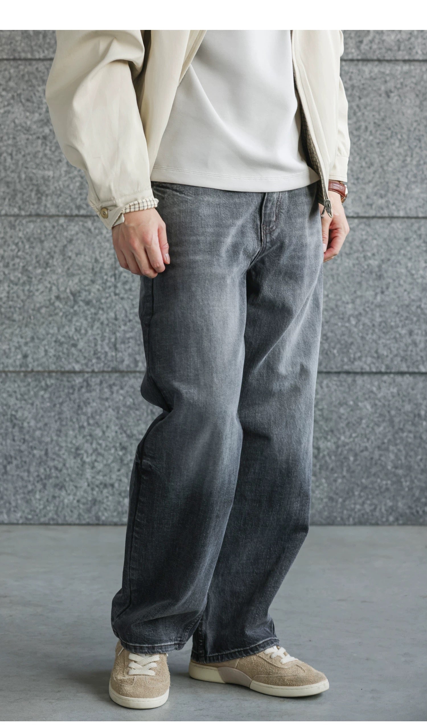 Men’s Retro American Raw Denim Jeans B0033