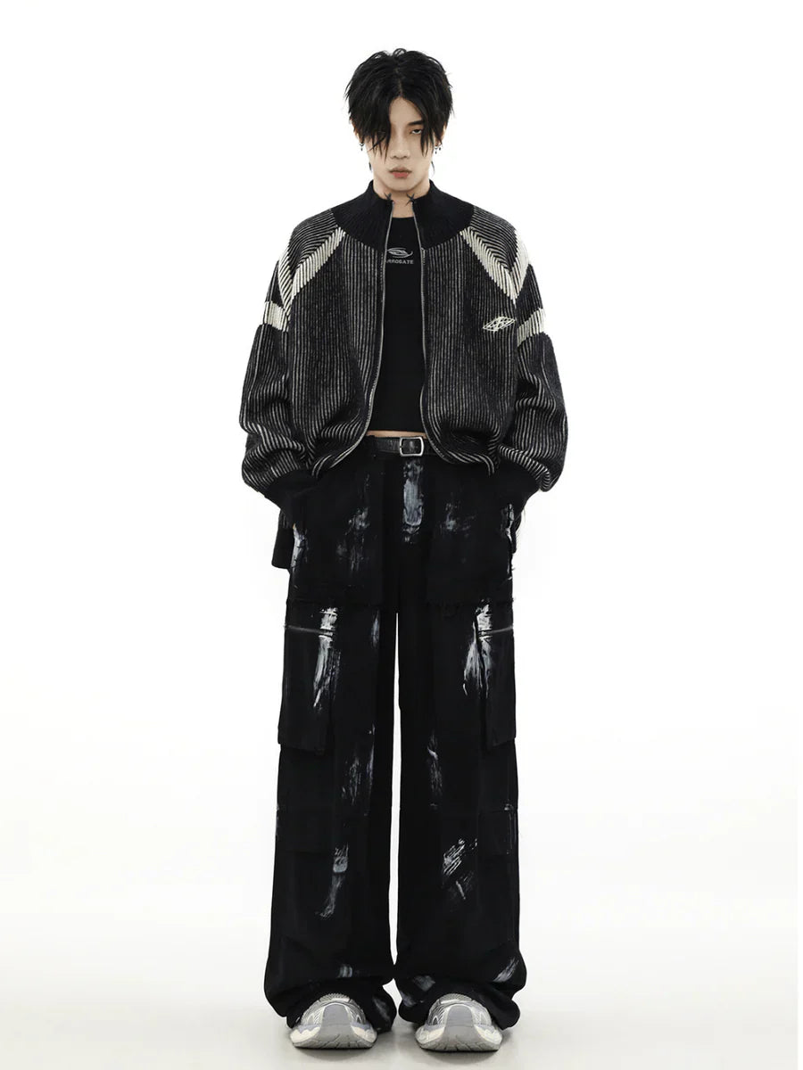 [MRNEARLY] STRIPED TURTLENECK SWEATER S0186