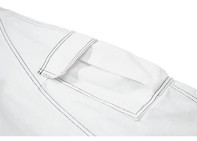 American Curved Wide-Leg Streetwear Trousers B0085