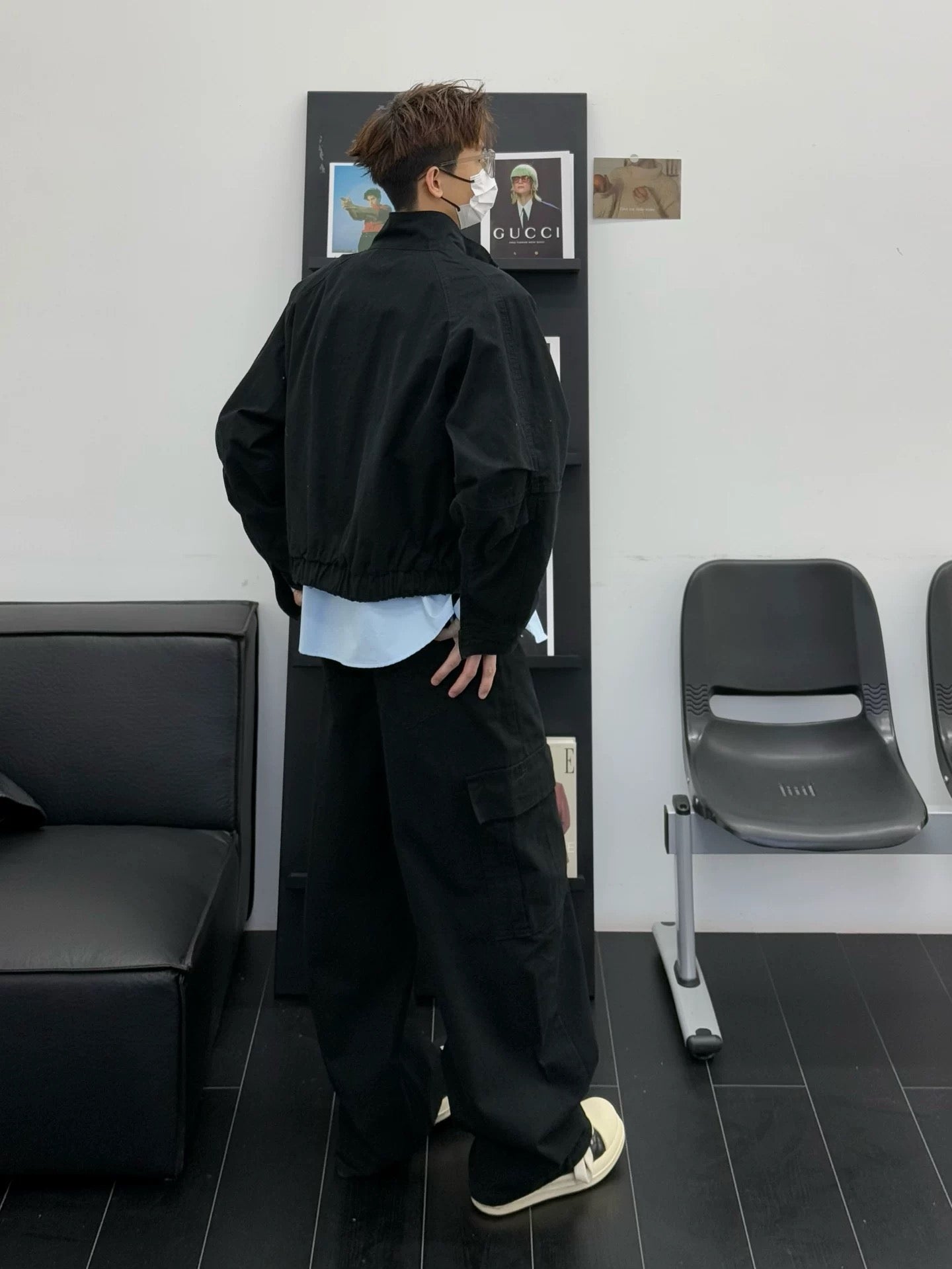 Men’s Short Utility Stand Collar Jacket – Vintage Workwear Streetwear Outerwear T0048