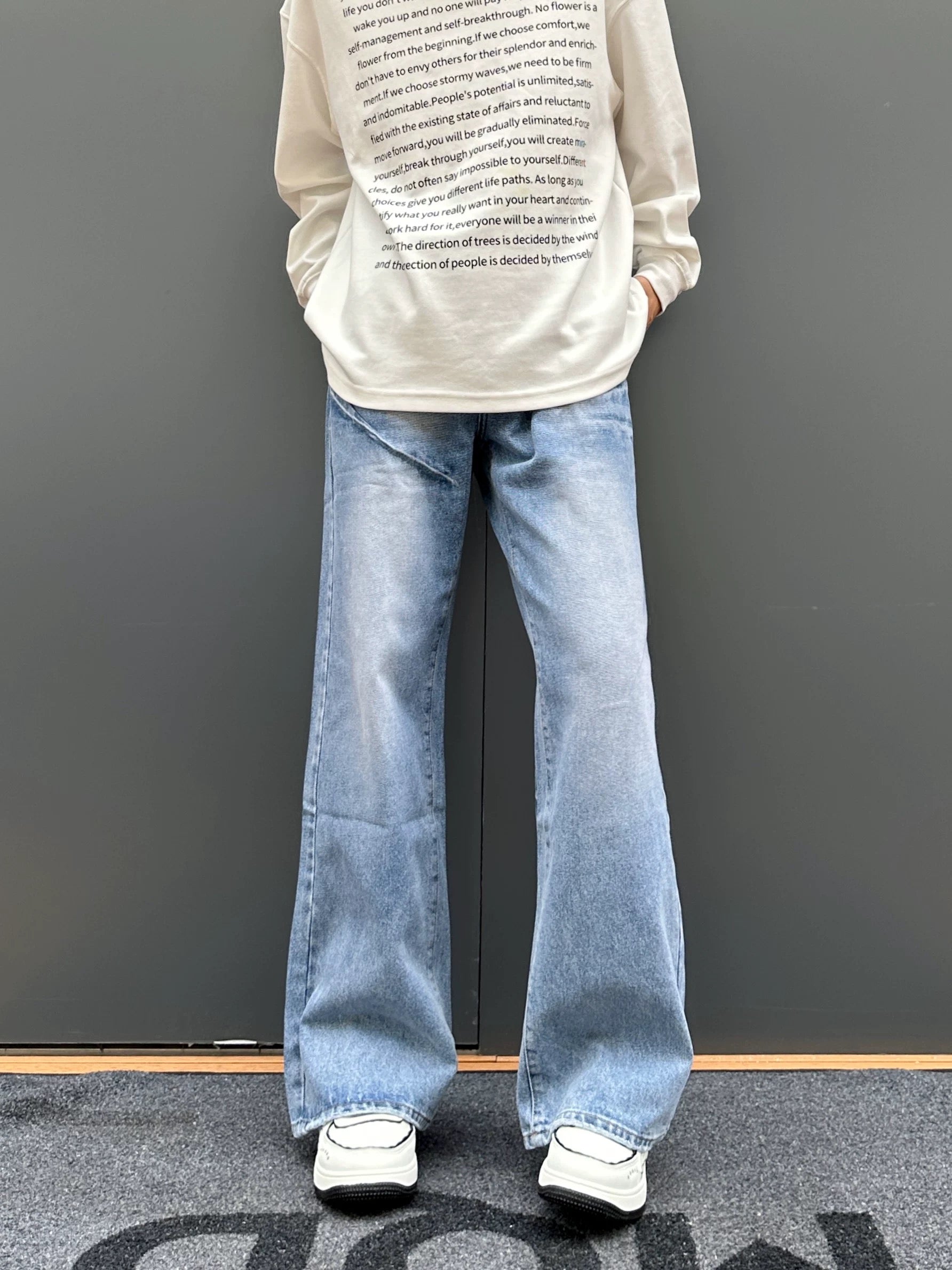 Men’s Vintage American Wide-Leg Straight Jeans – Retro High Street Denim Pants B0052