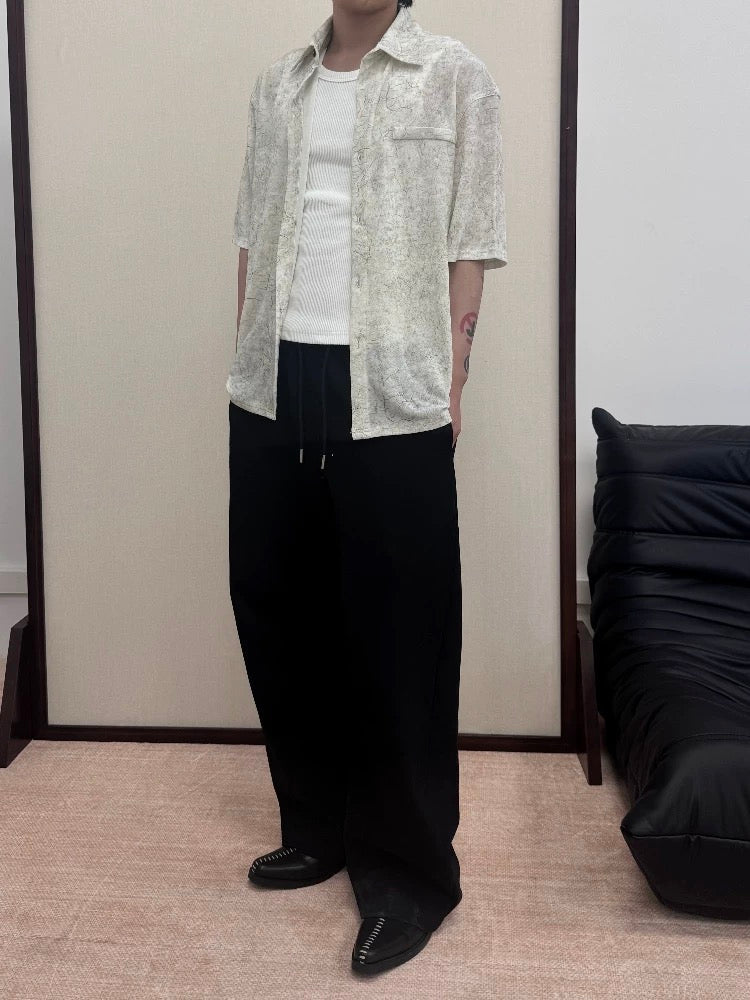 [TERRAINCO] TEXTURE RELAXED COLLAR SHIRT J0135